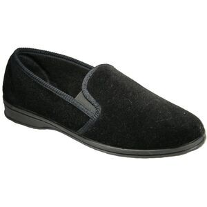 Mirak Shepton Mens Classic Slip-On Loafer Slippers /Indoor Footwear /Shoes / Bla